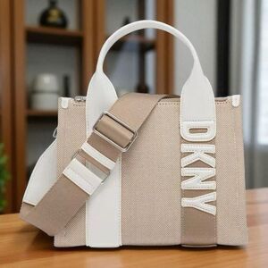 DKNY Holly Large Tote Natural White Travel Bag With Adjustable Strap NWT $188